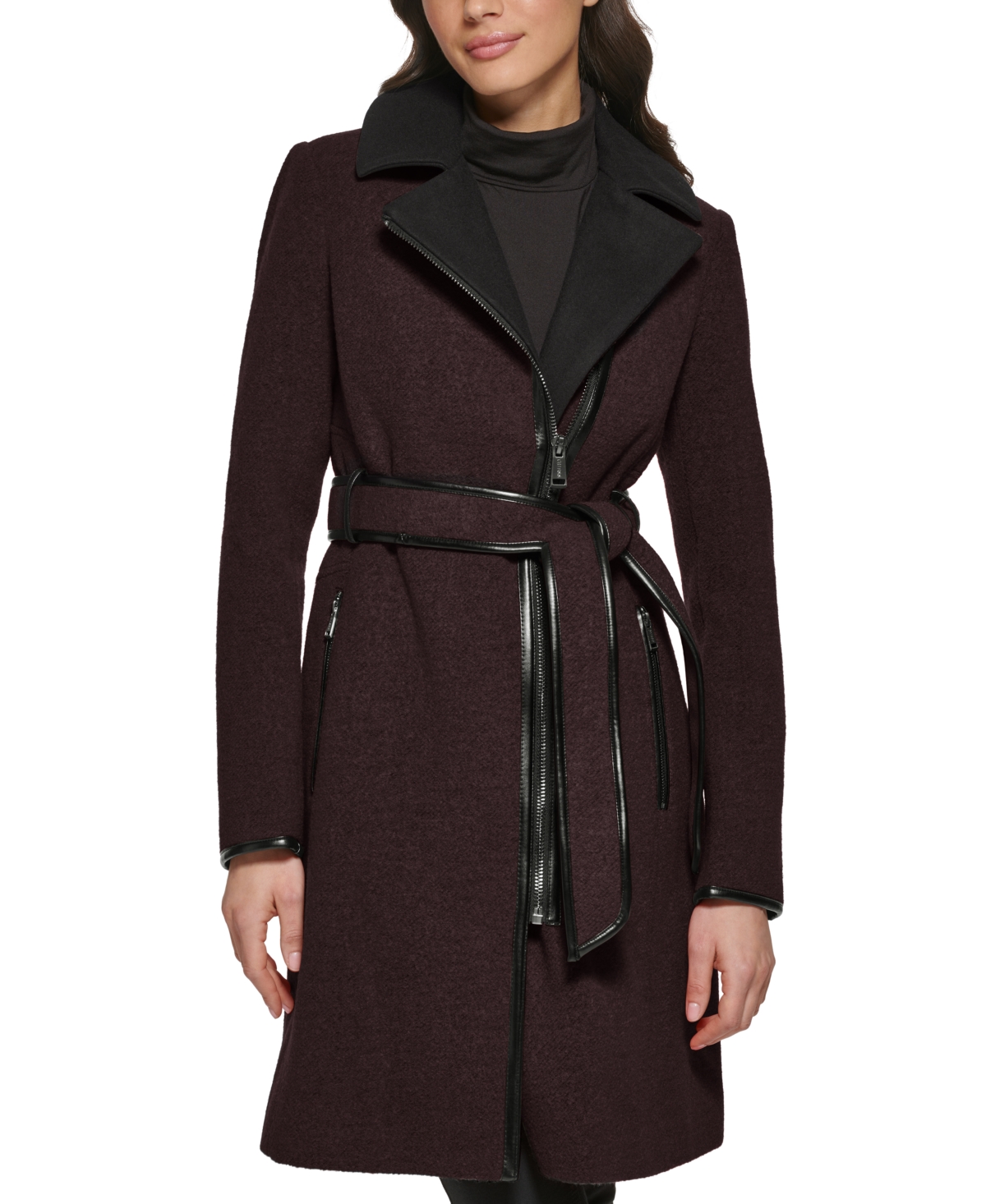 Guess asymmetrical coat shop