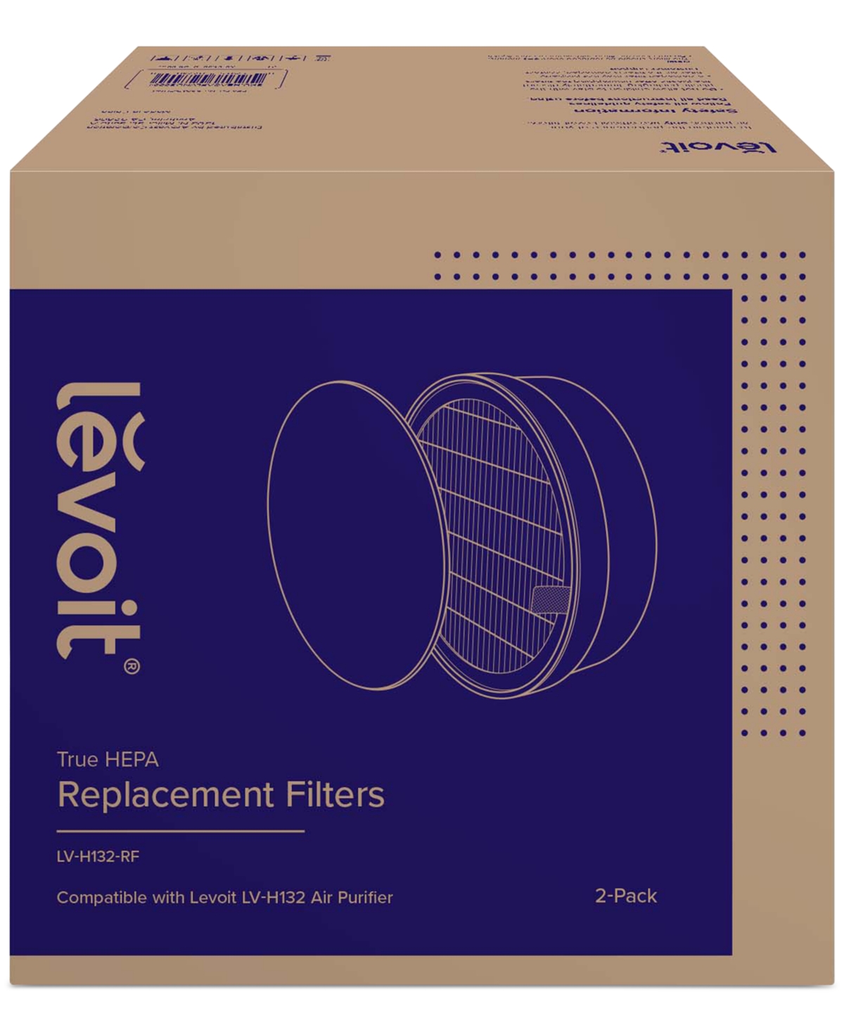 Shop Levoit 2-pk. Replacement Filter For Lv-h132 In Black