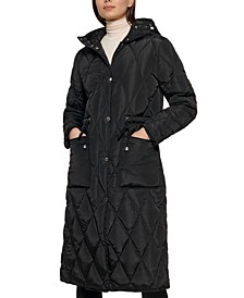 Petite Hooded Anorak Quilted Coat
