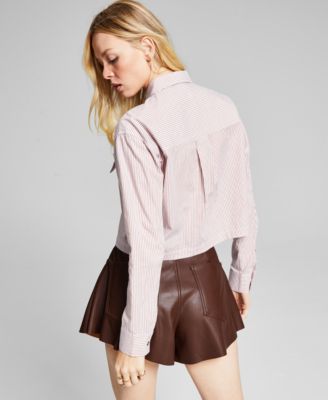 And Now This Women's Poplin Collared Shirt, Created for Macy's