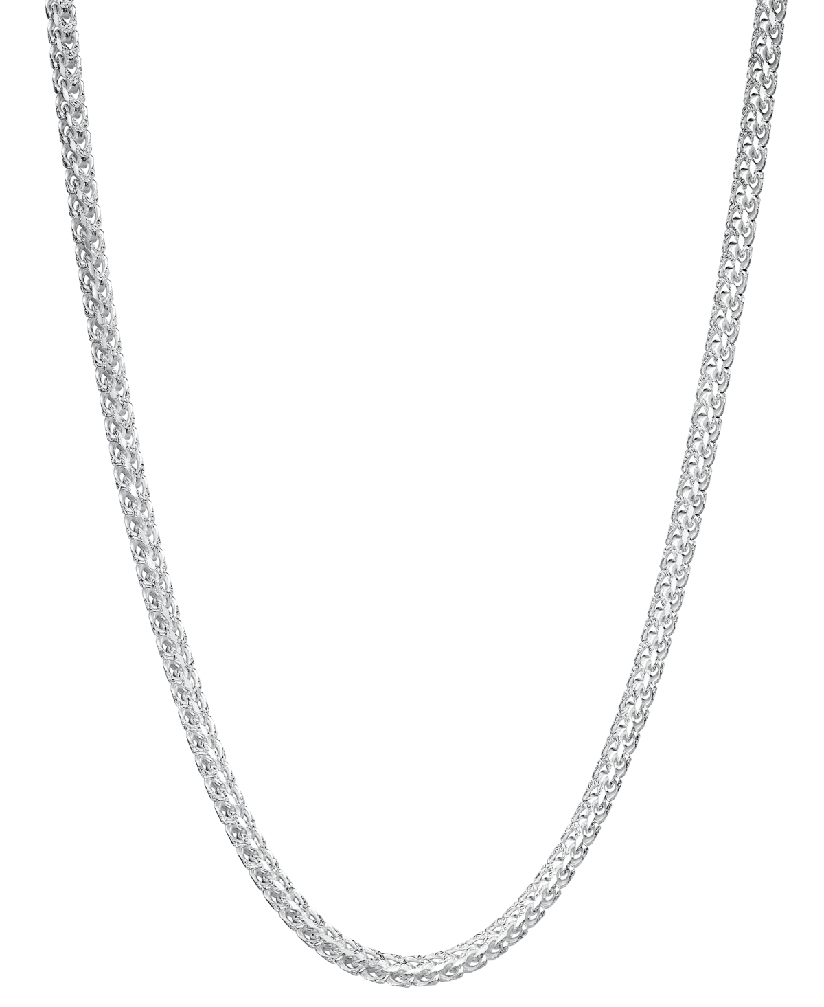 Macy's 24" Two-tone Franco Chain Necklace In 14k Gold-plated & Sterling Silver (also In Sterling Silver)