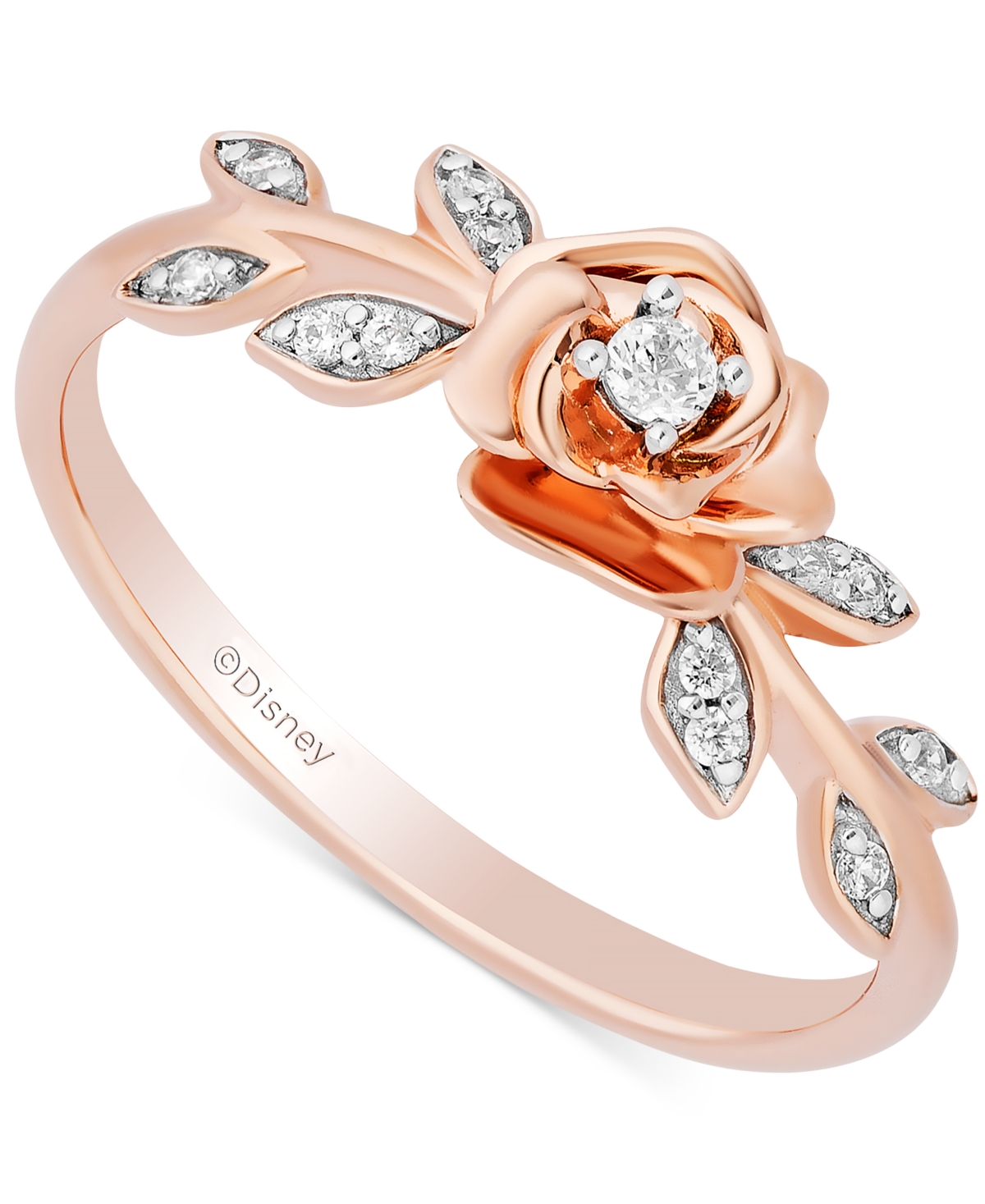 Diamond Belle Flower Ring (1/10 ct. t.w.) in 14k Rose Gold - Rose Gold
