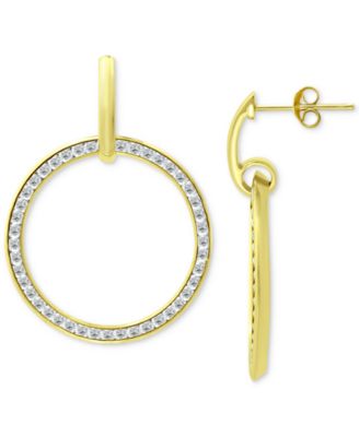 Cubic Zirconia Circle Drop Earrings, Created for Macy's