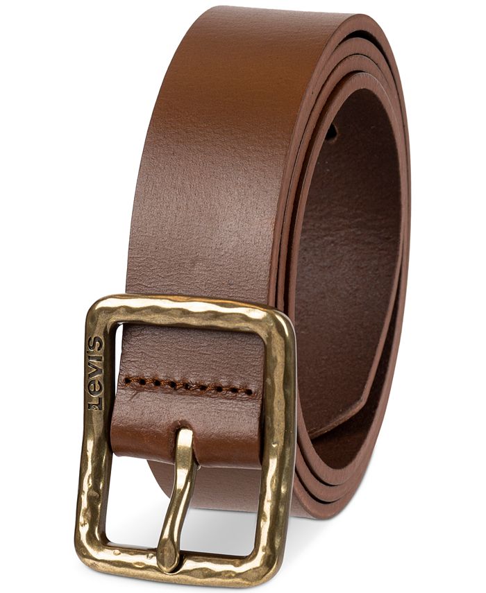 Levi's Women's Hammered Center Bar Buckle Casual Leather Belt & Reviews -  Belts - Handbags & Accessories - Macy's