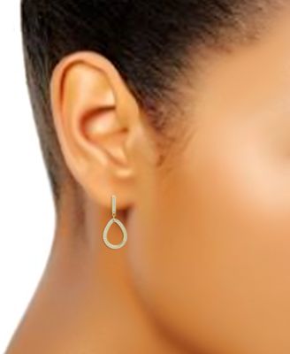 Cubic Zirconia Open Teardrop Drop Earrings, Created for Macy's