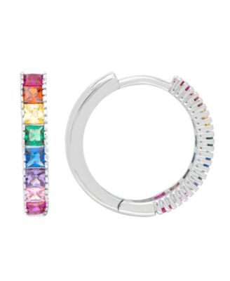 Women's Rainbow Hoop Earrings