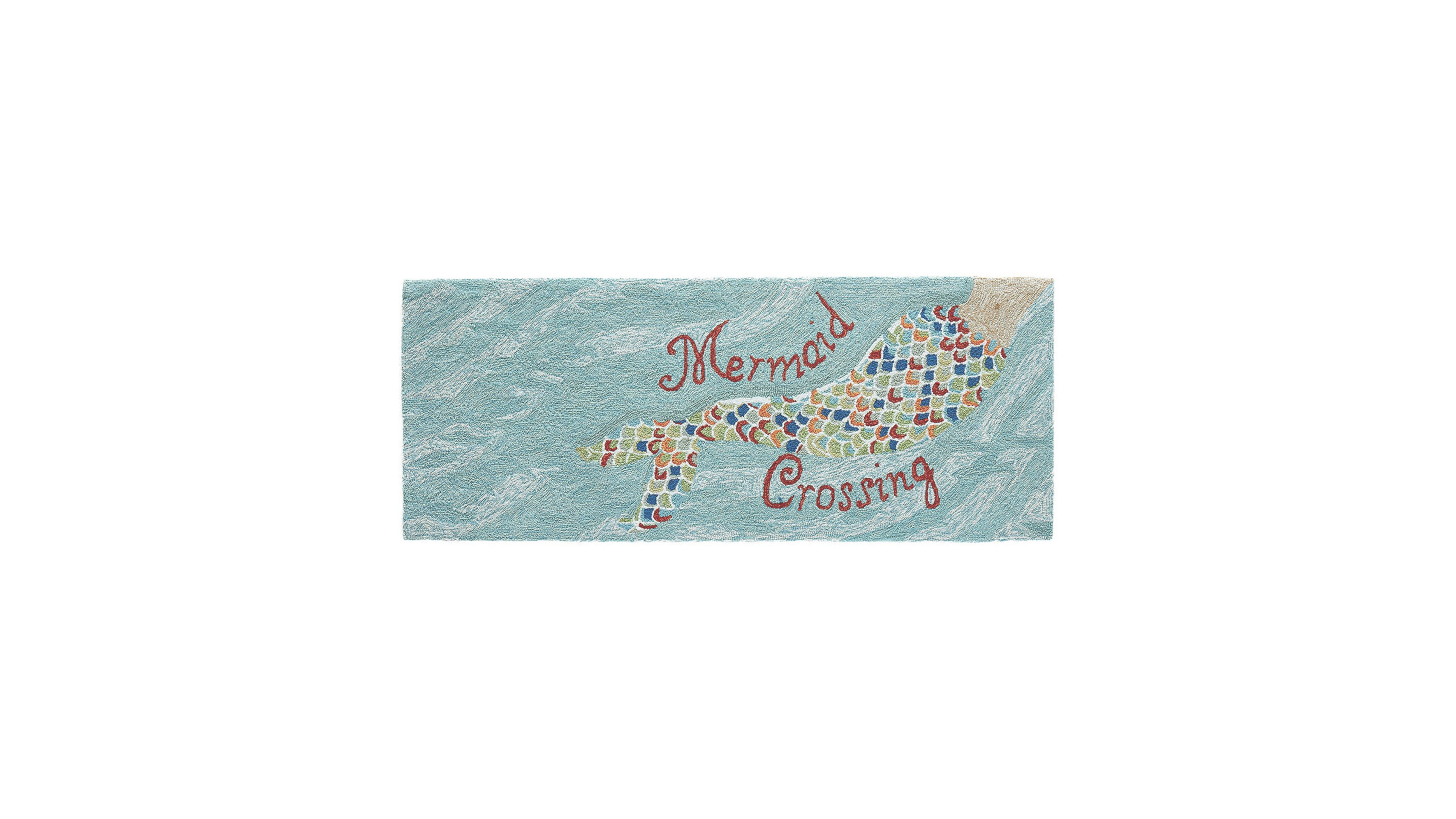 Liora Manne' Frontporch Mermaid Crossing 2' x 5' Runner Outdoor Area Rug