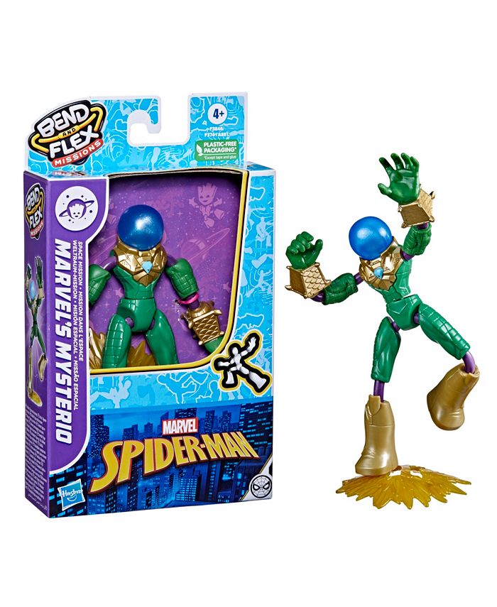 Action Figure Ghost-Spider Spider-Man Bend And Flex 15cm | Figura Flessibile Con Ragnatela, Marvel