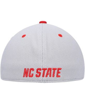 Men's Gray and Red NC State Wolfpack On-Field Baseball Fitted Hat