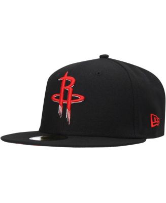 Men's New Era Black Houston Rockets Team Wordmark 59FIFTY Fitted Hat ...