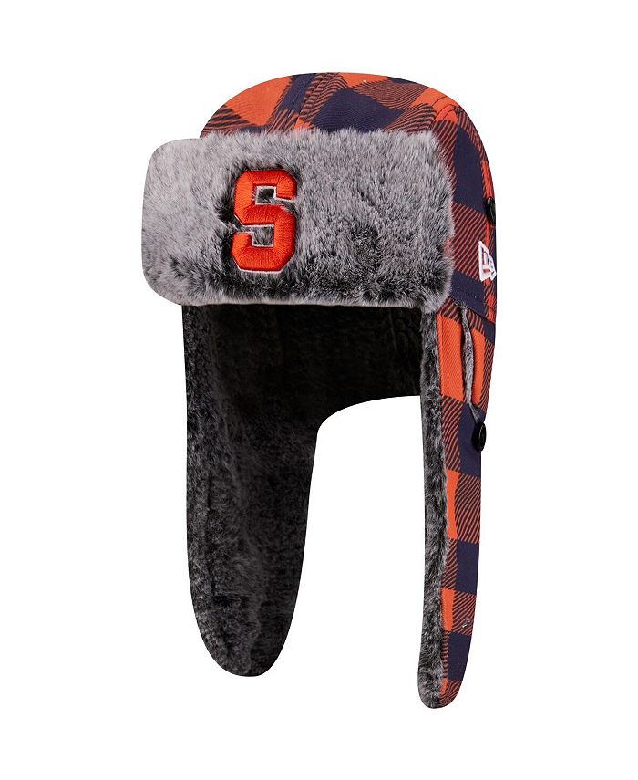 New Era Men's Orange Syracuse Orange Plaid Trapper Hat - Macy's