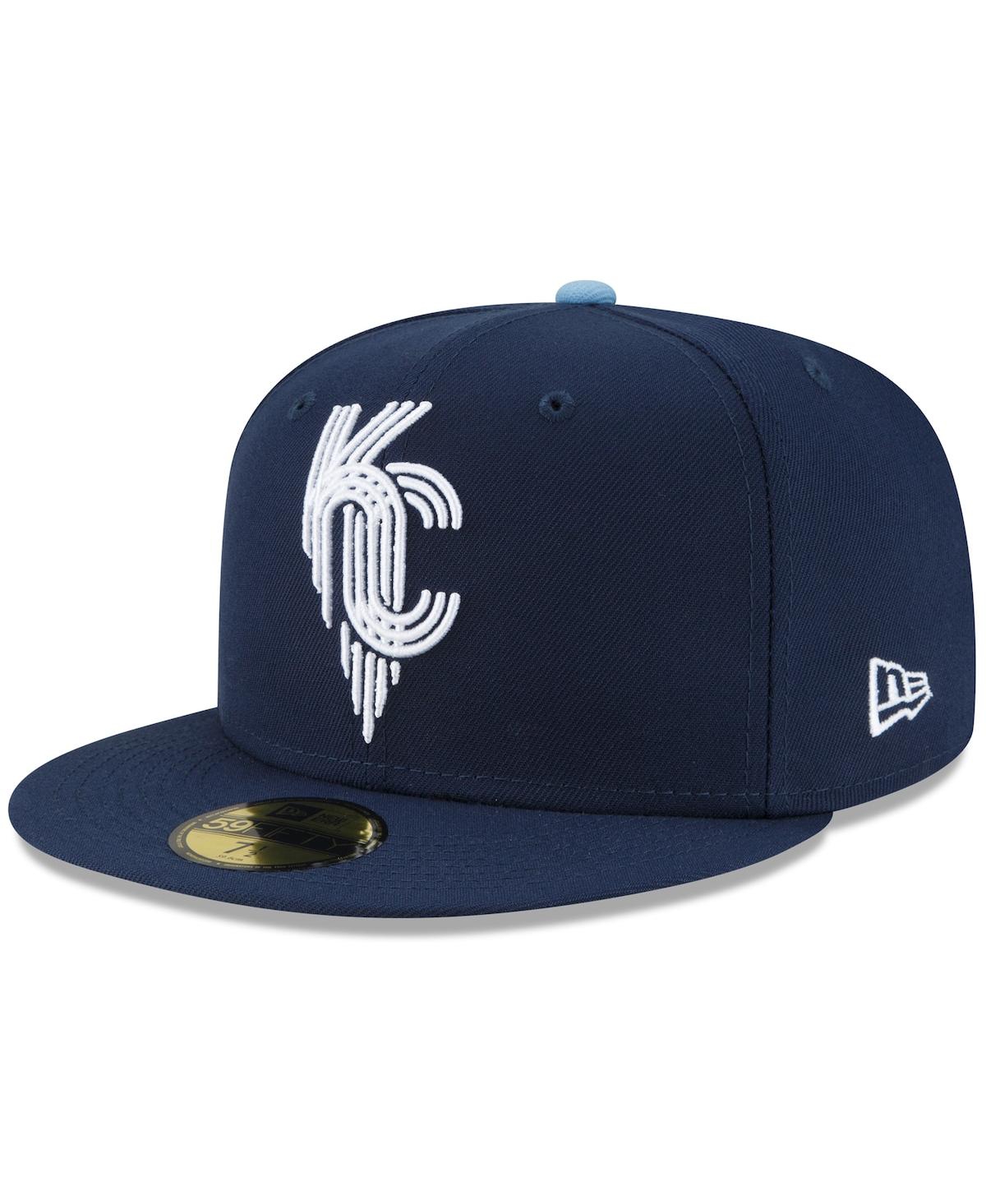 Shop New Era Men's  Navy Kansas City Royals 2022 City Connect 59fifty Fitted Hat