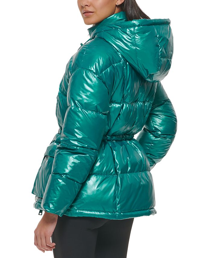 Levi's Women's Quilted CinchWaist Hooded Puffer Coat & Reviews Coats