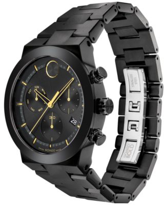 Movado Men's Swiss Chronograph Bold Fusion Black Ion-Plated Stainless ...