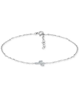 Cubic Zirconia Cactus Ankle Bracelet