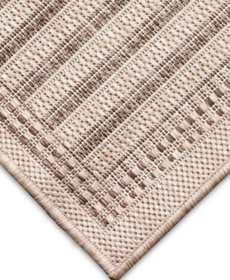 Malibu Simple Border 1'11" x 7'6" Runner Outdoor Area Rug