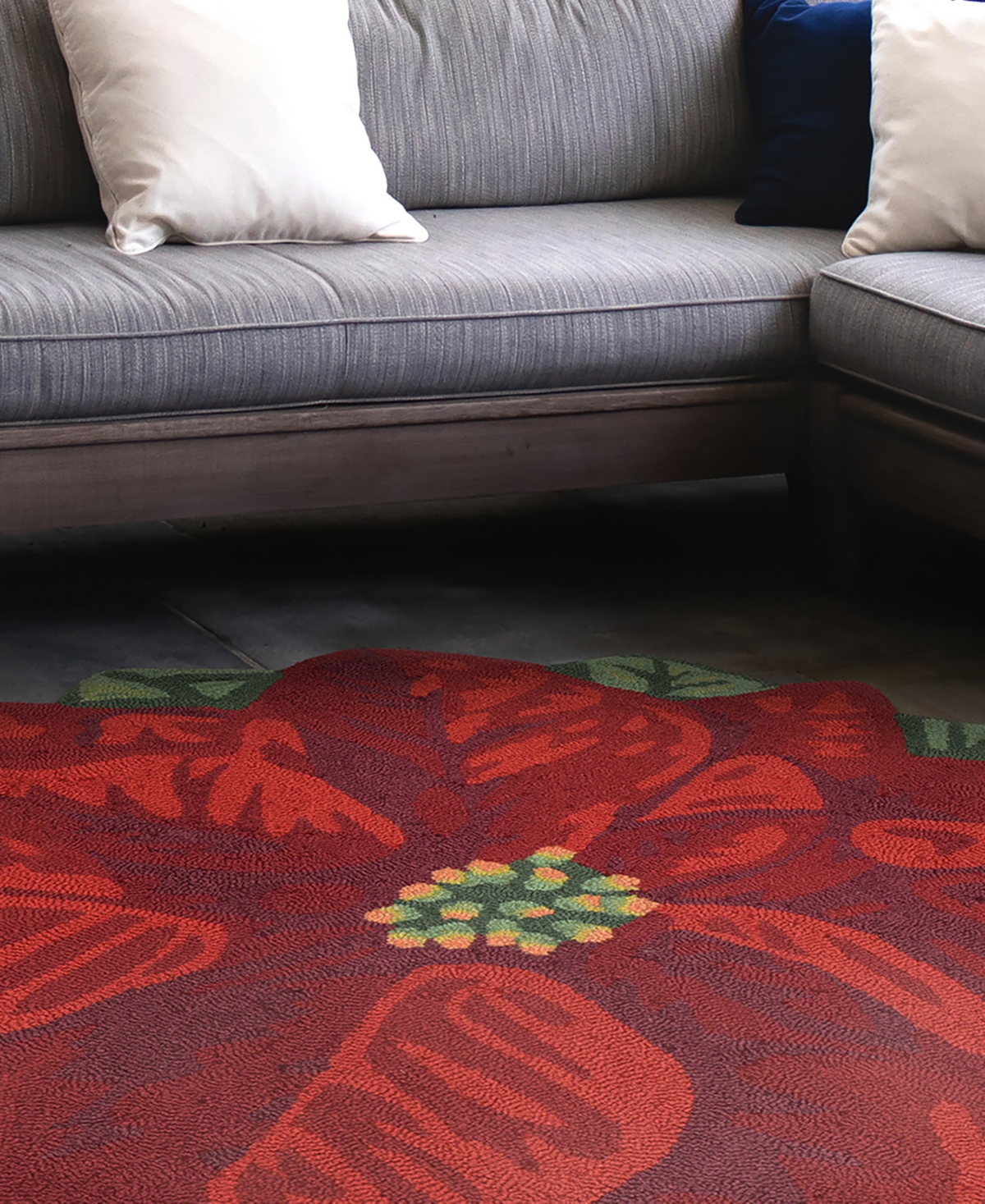 Liora Manne' Frontporch Poinsettia x Outdoor Area Rug