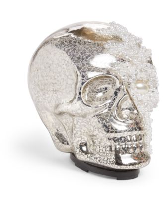 light up glass skull