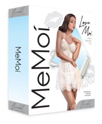 Women's Olivia Mesh Babydoll 2pc Lingerie Set