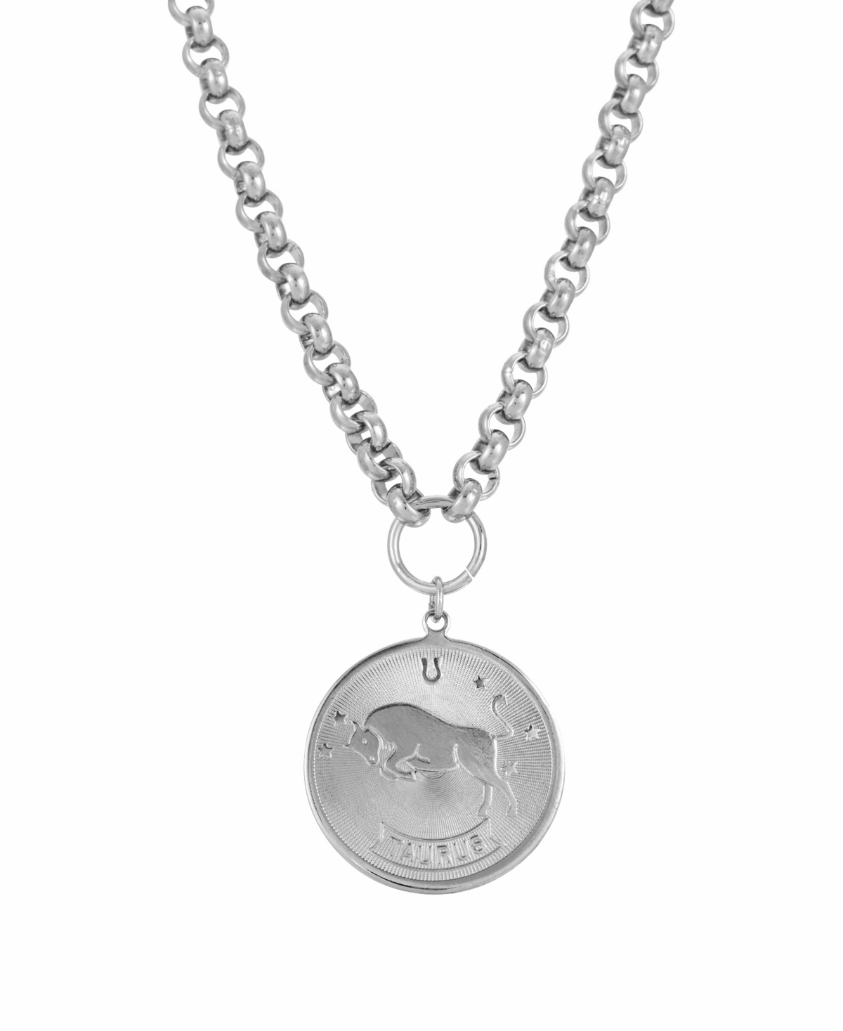 2028 Women's Round Taurus Pendant Necklace In Silver-tone