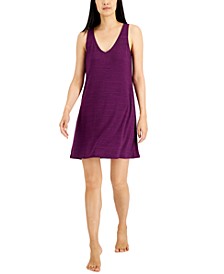 Women's Space-Dye V-Neck Chemise Nightgown, Created for Macy's