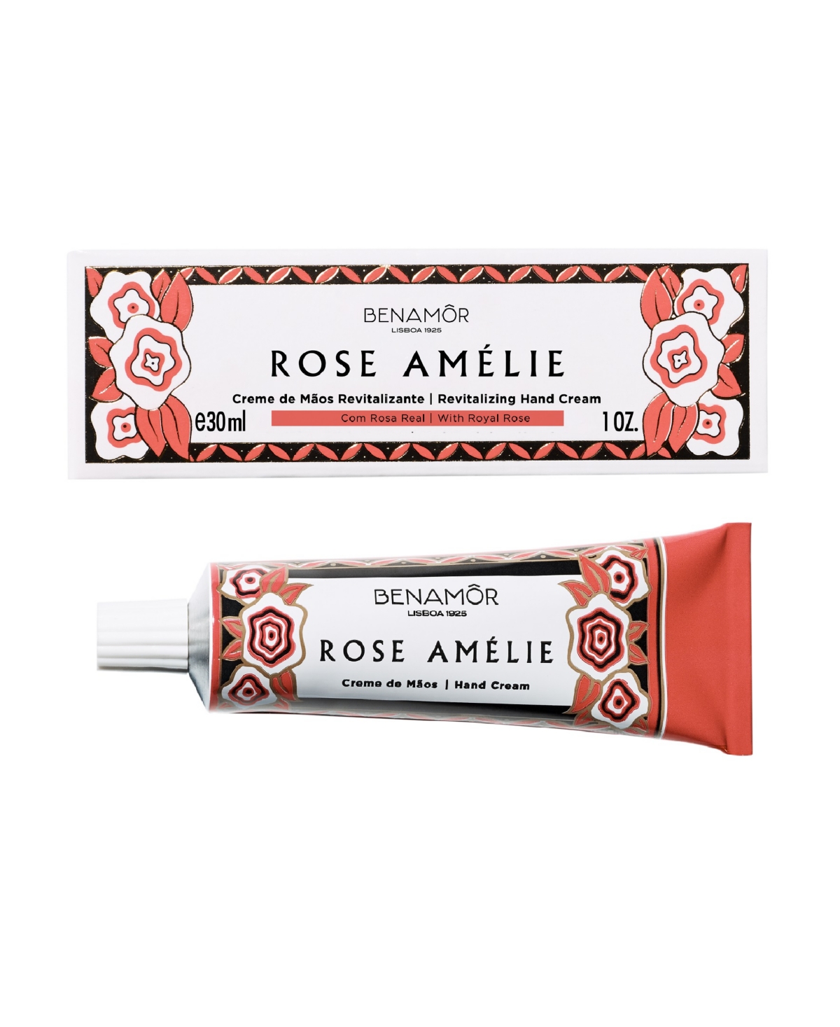 Women's Rose Amelie Creme de Maos Hidratante, Moisturizing Hand Cream, 1.01 fl oz