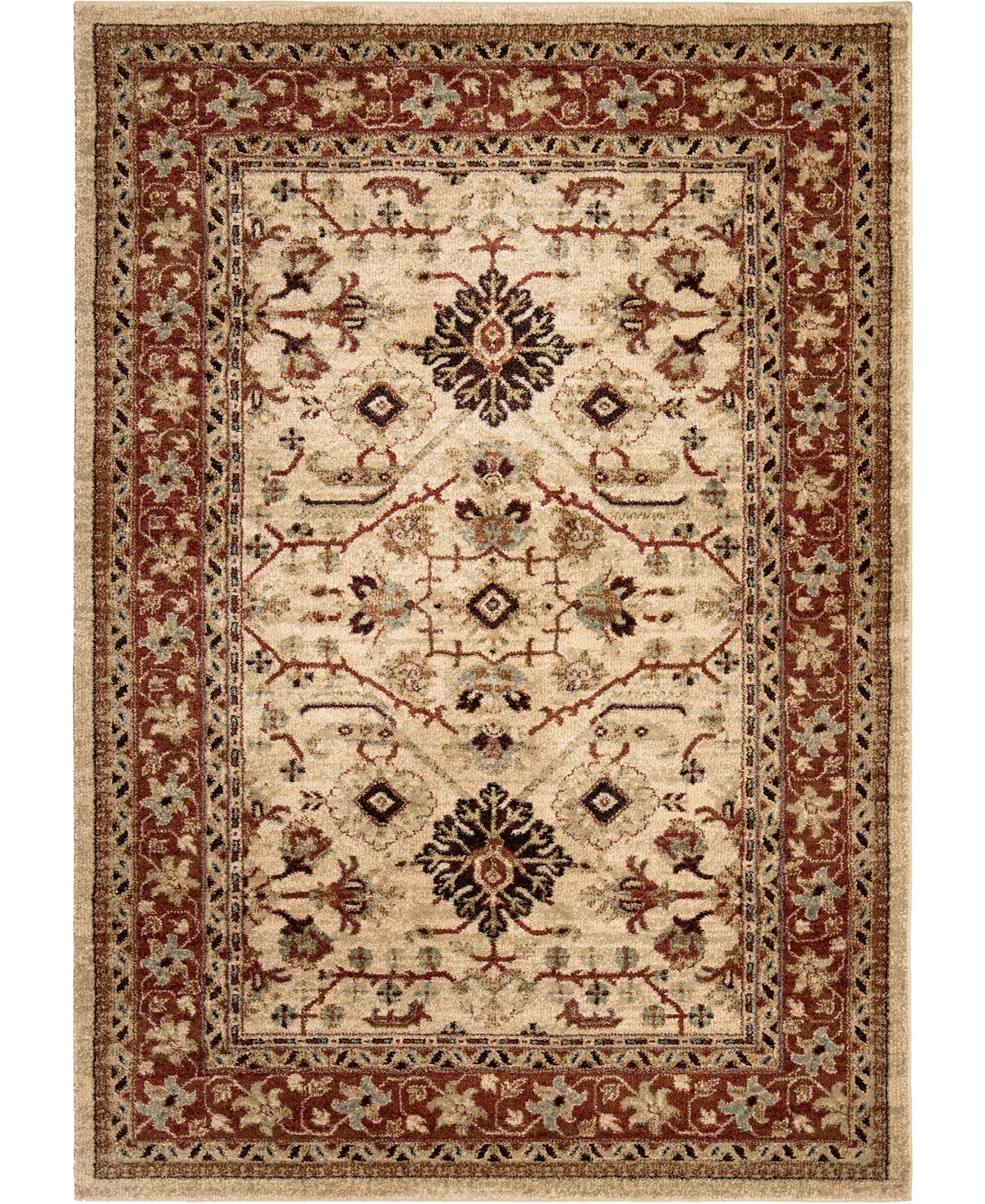 Orian Aria Kashmir 5'1in x 7'6in Area Rug - Maroon
