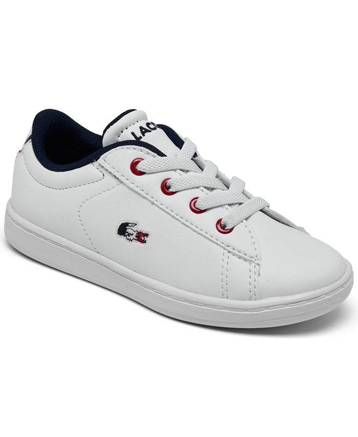 White Navy Synthetic Lacoste Big Kids' and Little Kids' Carnaby Evo Sneaker 