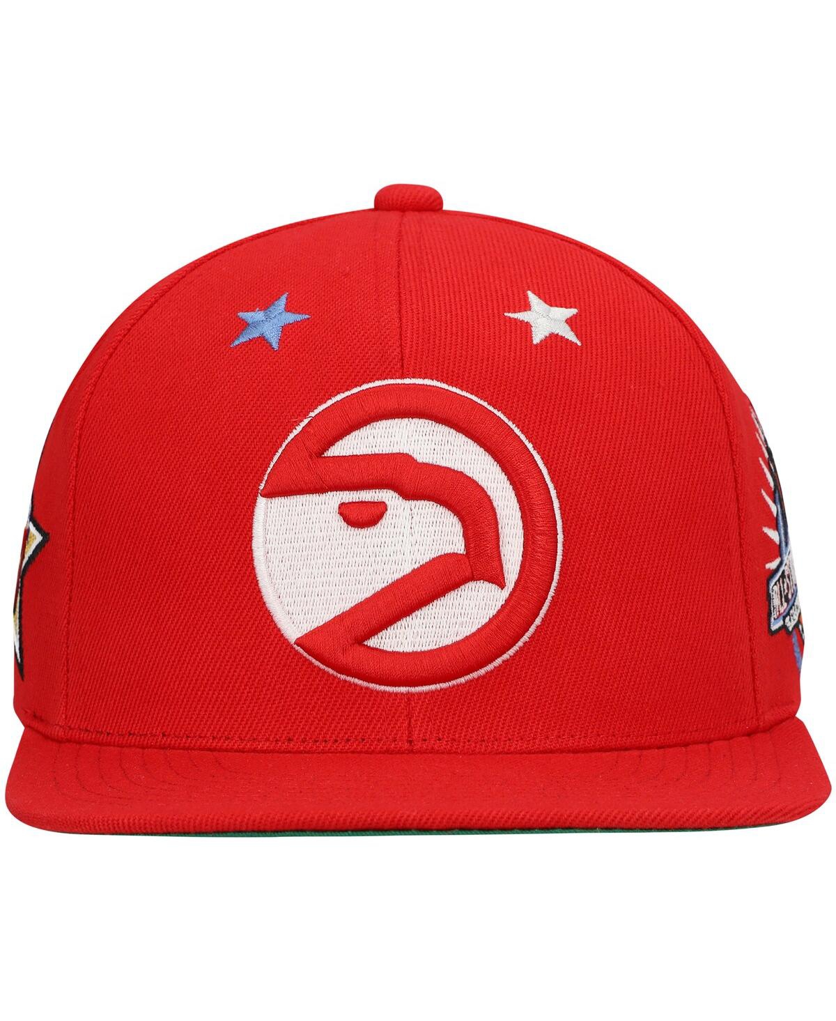 Men's Mitchell & NessAtlanta Hawks Hardwood Classics 1997 Nba All-Star Weekend Top Star Snapback Hat - Red