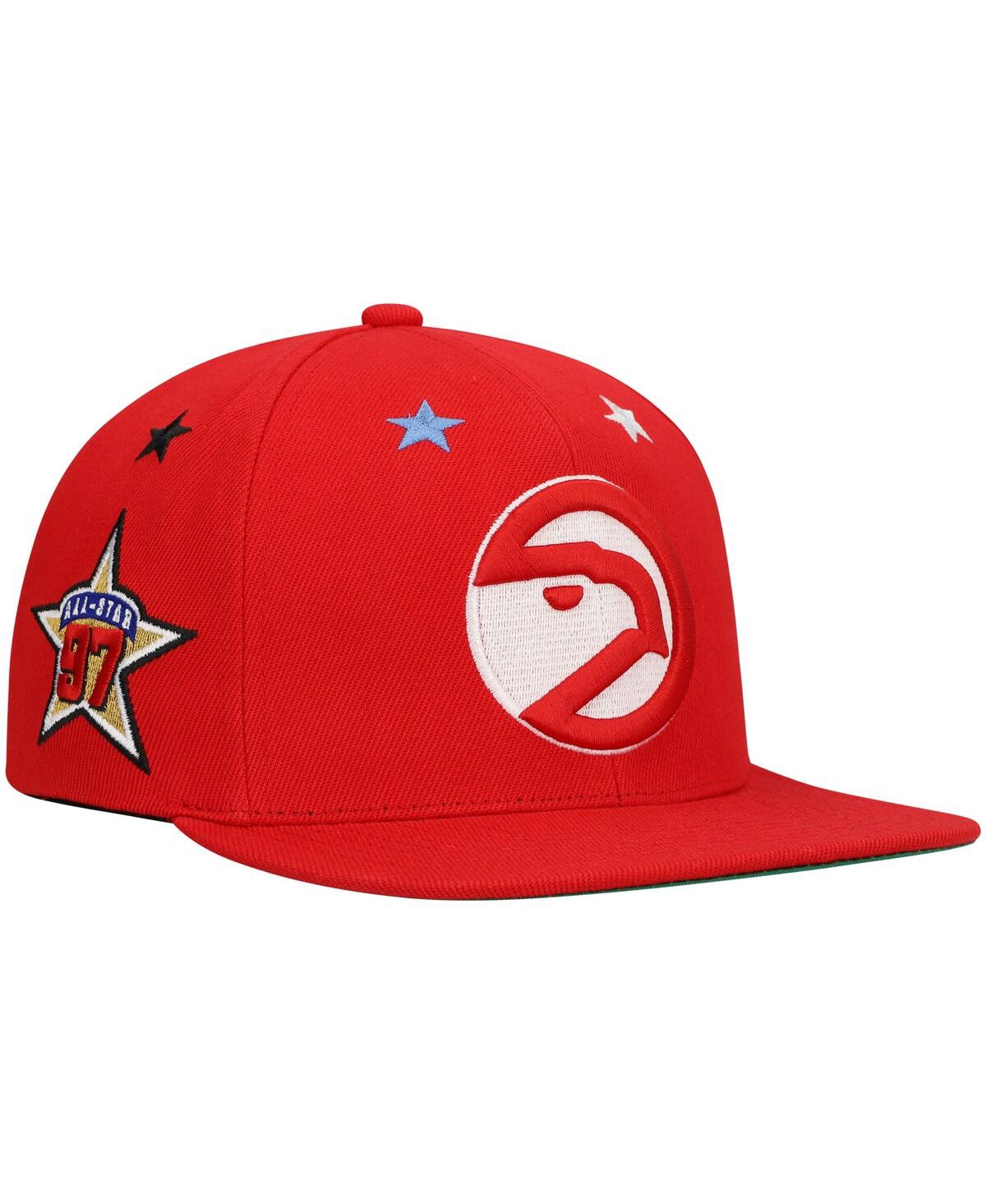 Men's Mitchell & NessAtlanta Hawks Hardwood Classics 1997 Nba All-Star Weekend Top Star Snapback Hat - Red