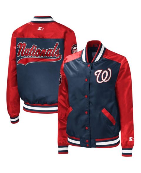 Женские куртки Starter Women's Navy Washington Nationals The Legend Full-Snap Jacket