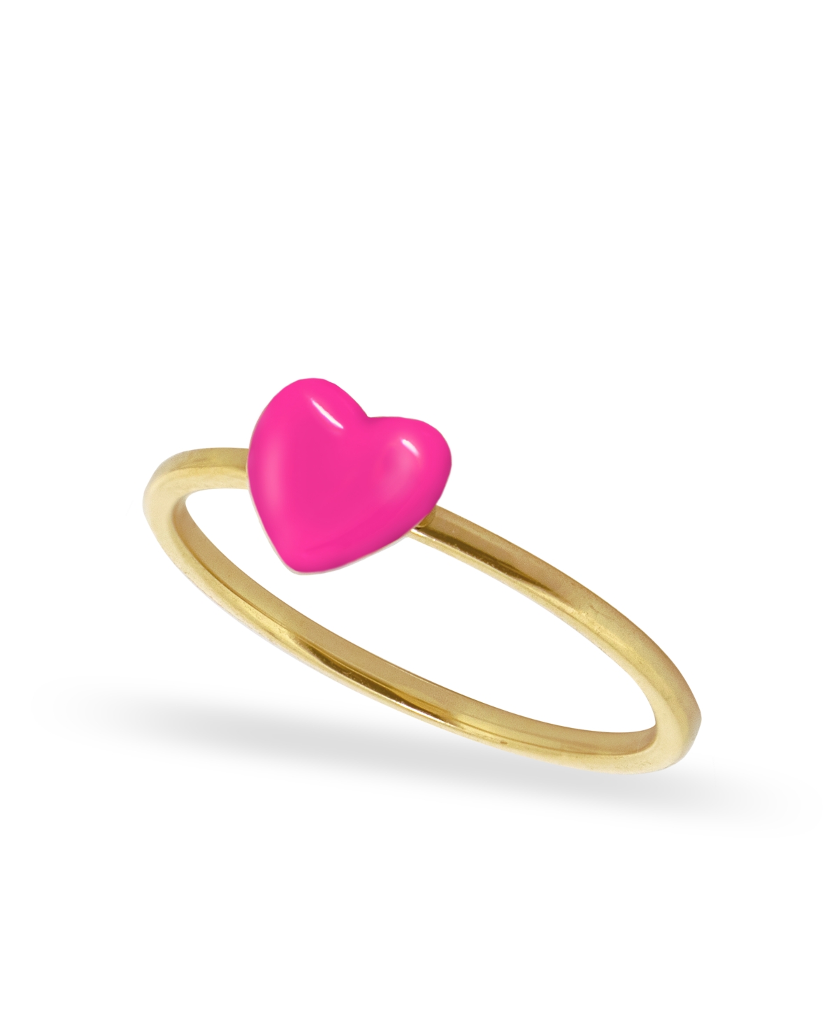 Alex Woo Mini Heart Stacker Ring In Gold Plated