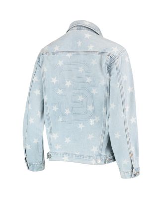 Women's San Francisco Giants Allover Print Button-Up Denim Jacket