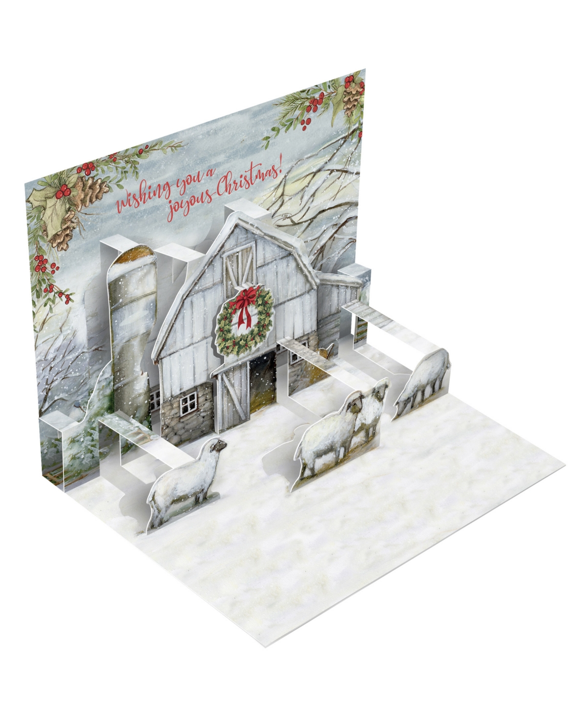 Pop Up Christmas Cards the Lord is My Shepard - Multi