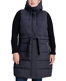Plus Size Hooded Puffer Vest