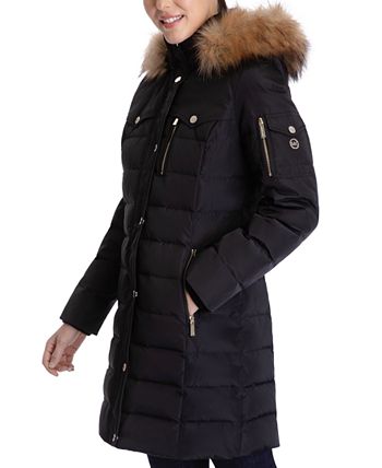 Michael Kors Plus Size Faux-Fur-Trim Hooded Puffer Coat, Created For Macy's  Reviews Coats Jackets Plus Sizes Macy's 