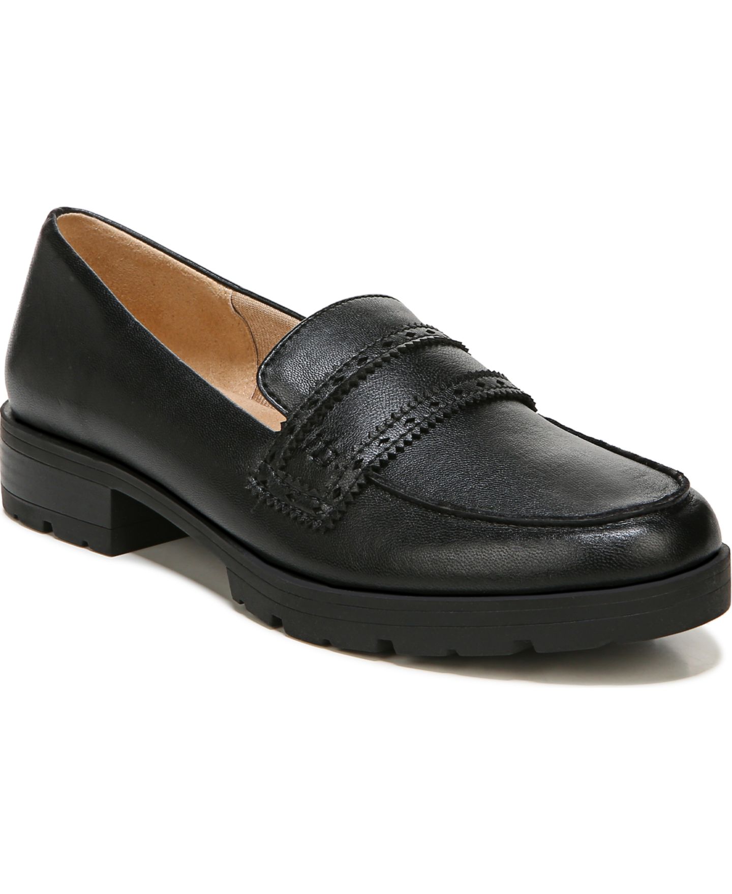 Женские туфли LifeStride London Lug Sole Penny, цвет: Чёрная искусственная кожа — фото 1