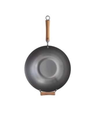 Classic Series Carbon Steel Wok with Birch Handles, 14"