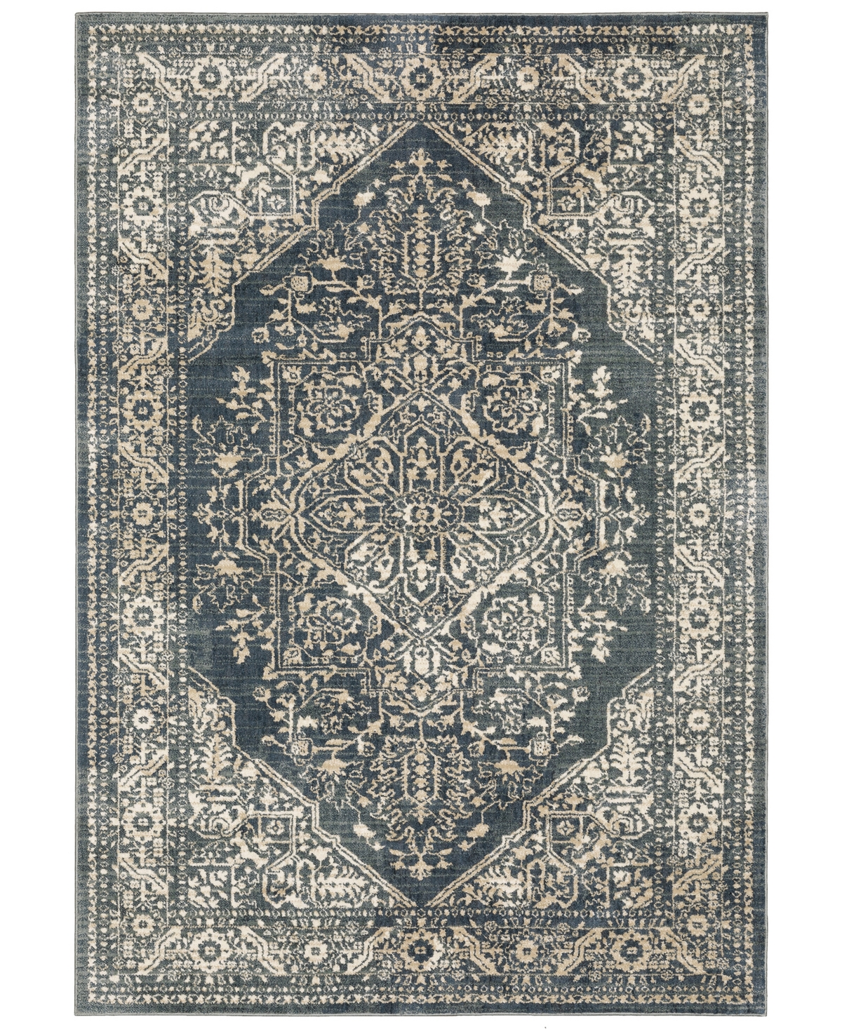 Jhb Design Garett GRT60A 7'10in x 10' Area Rug - Blue, Beige