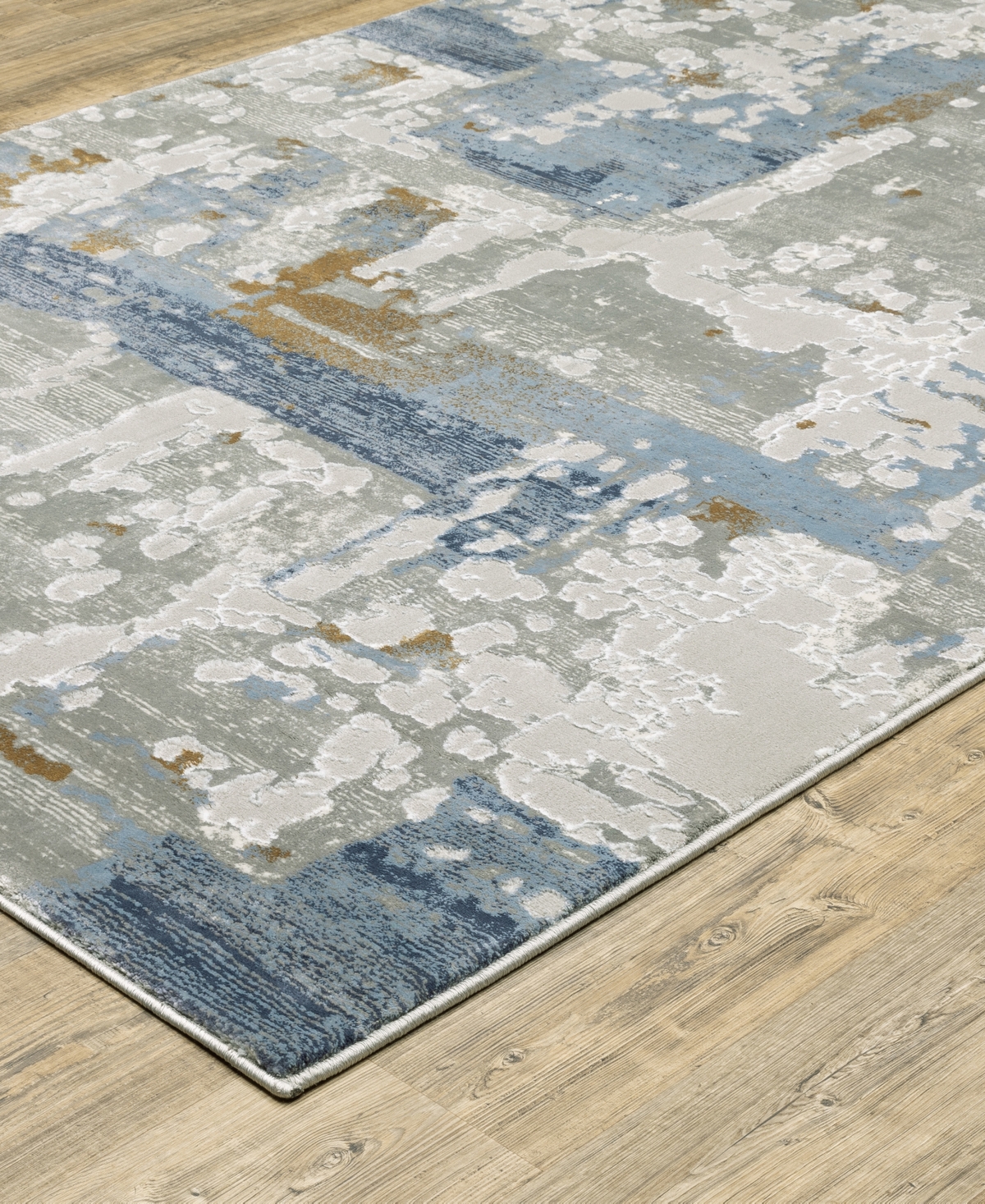 Jhb Design Elevation Elv1elvx 7'10" X 10'10" Area Rug In Gray,blue