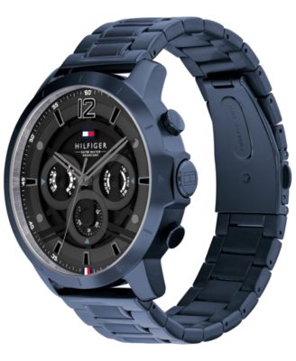 Men's Blue Stainless Steel Bracelet Watch 50mm