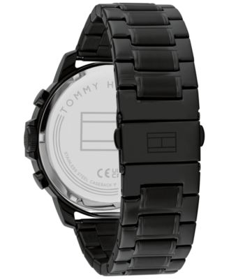Men's Black Stainless Steel Bracelet Watch 50mm