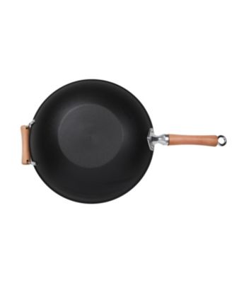 Professional Series Cast Iron Wok with Maple Handle, 14"