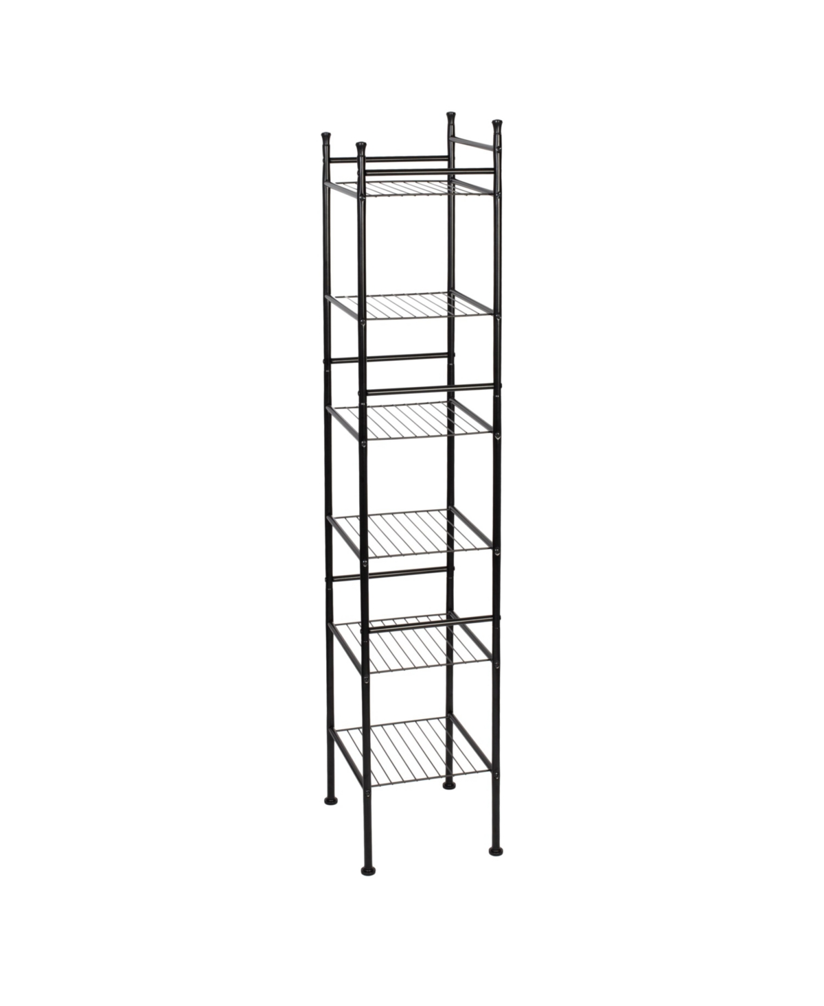 Shop Honey Can Do Space Saving 6 Tier Shelving Tower In Black