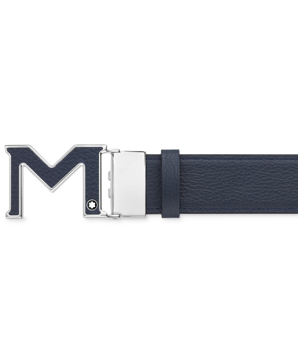 Montblanc M Buckle Reversible Leather Belt In Blue