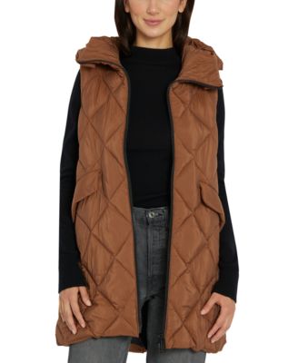 Sam Edelman Women's Quilted Hooded Vest 