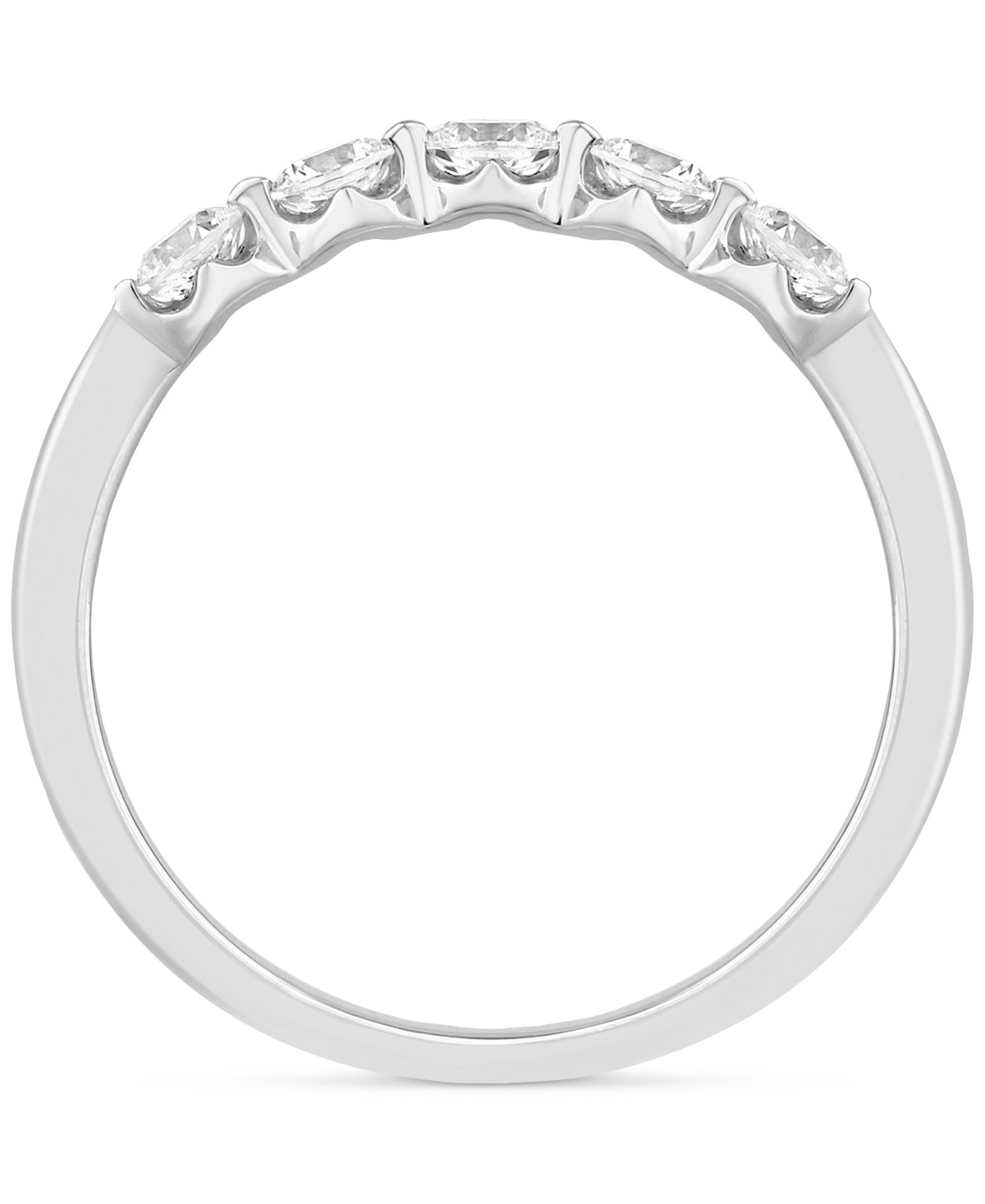 Diamond Five Stone Band (1/2 ct. t.w.) in 14k White or Yellow Gold