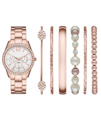 Folio Women's Rose Gold-tone Stainless Steel Bracelet Watch, 36mm