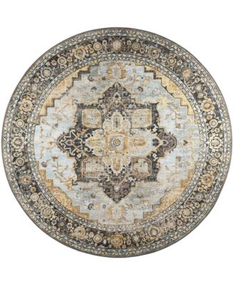 Jericho Washable JC2 6' x 6' Round Area Rug