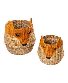 Fox Shaped Storage Baskets, Set of 2